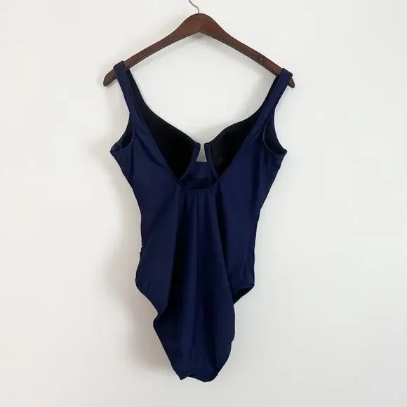 MIRACLESUIT Escape One Piece Swimsuit Navy Blue 14 - Picture 5 of 8